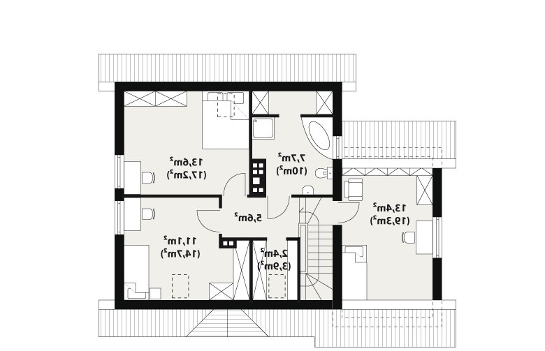 Projekt domu parterowego Orzeszek 2 - 