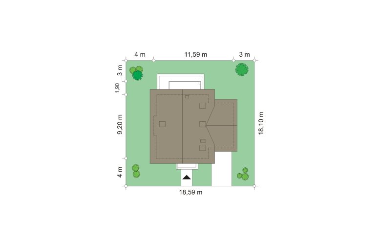 Projekt domu wielorodzinnego Gucio 2 (83) - Usytuowanie