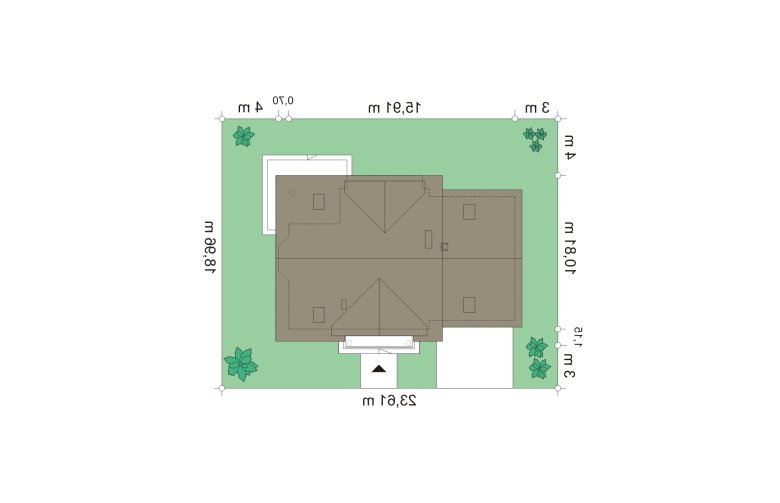 Projekt domu wielorodzinnego Julka 3 (103) - Usytuowanie - wersja lustrzana