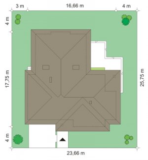 Usytuowanie budynku Komfortowy 3 (116)