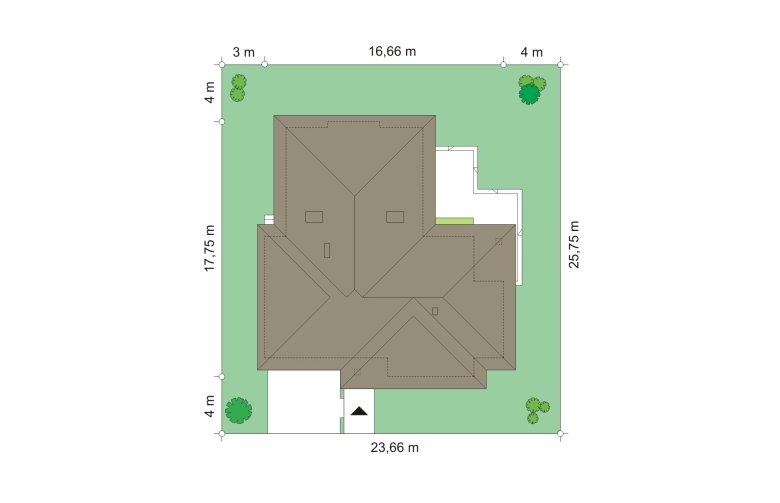 Projekt domu dwurodzinnego Komfortowy 3 (116) - Usytuowanie