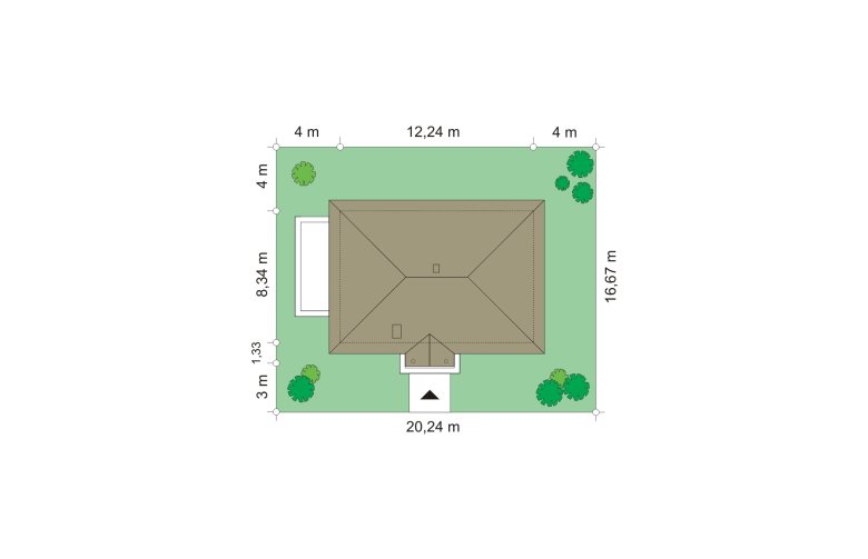 Projekt domu dwurodzinnego Kropka (119) - Usytuowanie