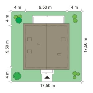 Usytuowanie budynku Małgosia (132)