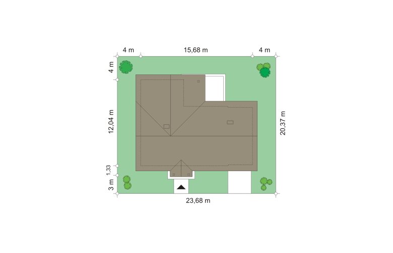 Projekt domu dwurodzinnego Miluś (136) - Usytuowanie