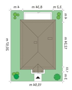 Usytuowanie budynku Urwis (222) w wersji lustrzanej