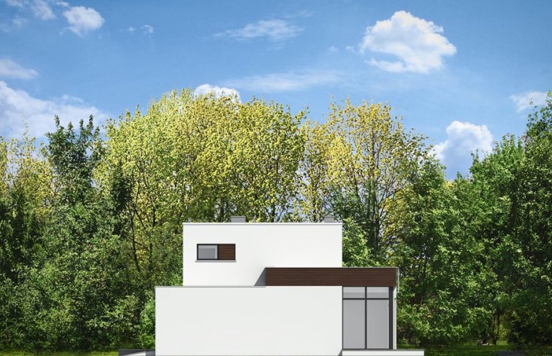 Projekt domu z poddaszem Willa l'Azur - elewacja 4