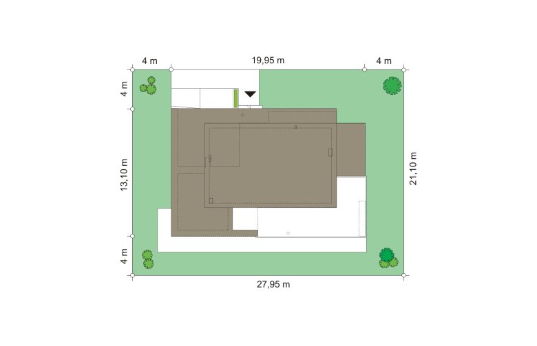 Projekt domu z poddaszem Willa l'Azur - Usytuowanie