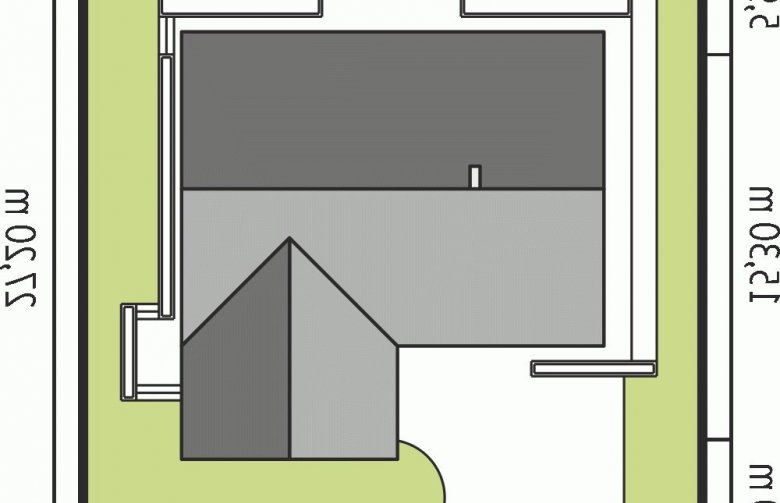 Projekt domu parterowego Alberta G1 - Usytuowanie - wersja lustrzana