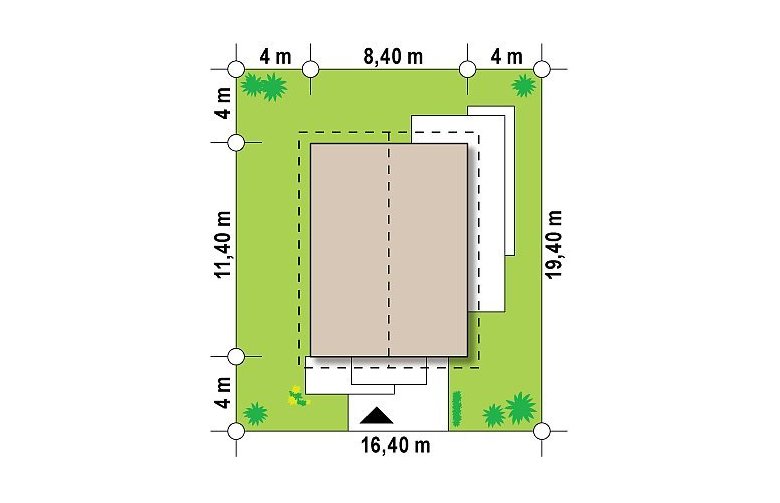 Projekt domu parterowego Z254 - Usytuowanie