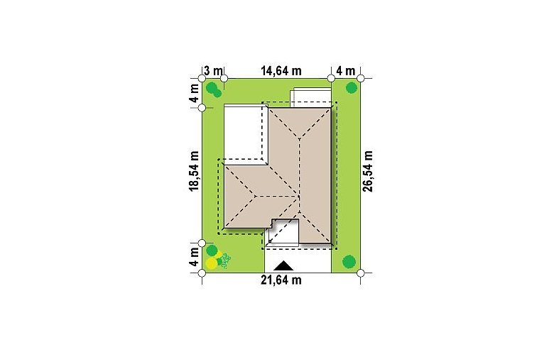 Projekt domu parterowego Z280 - Usytuowanie