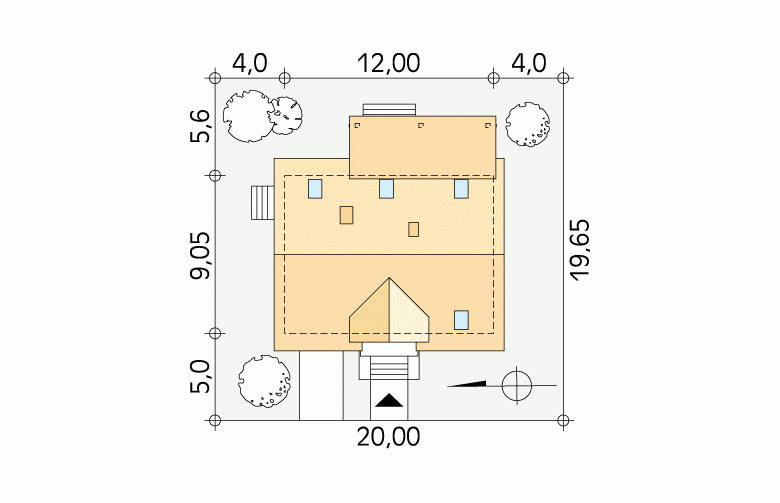 Projekt domu tradycyjnego Arnika 2 - Usytuowanie