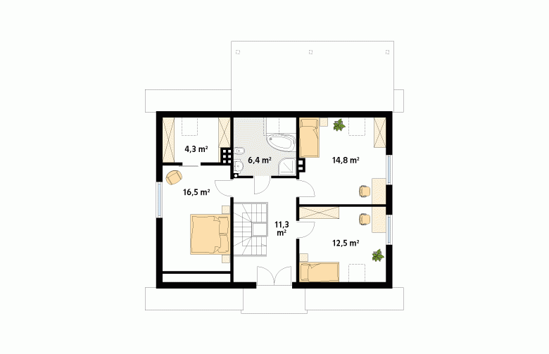 Projekt domu tradycyjnego Arnika 2 dr-S - 