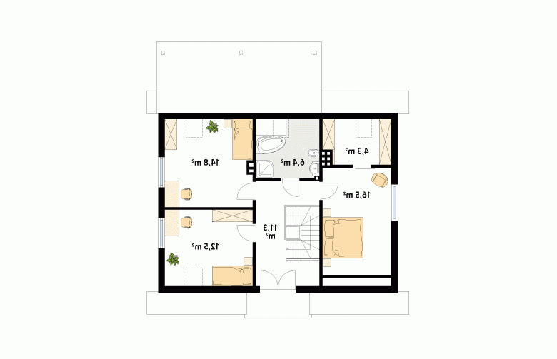 Projekt domu tradycyjnego Arnika 2 dr-S - 