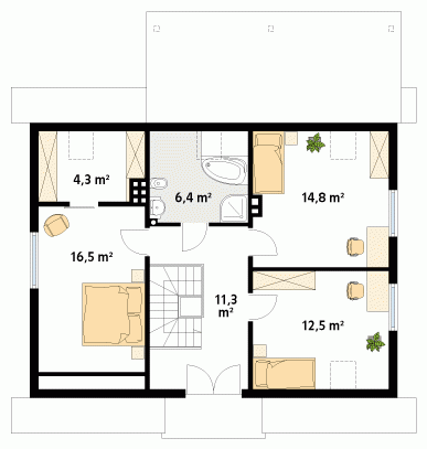 Rzut projektu Arnika 2 dr-T