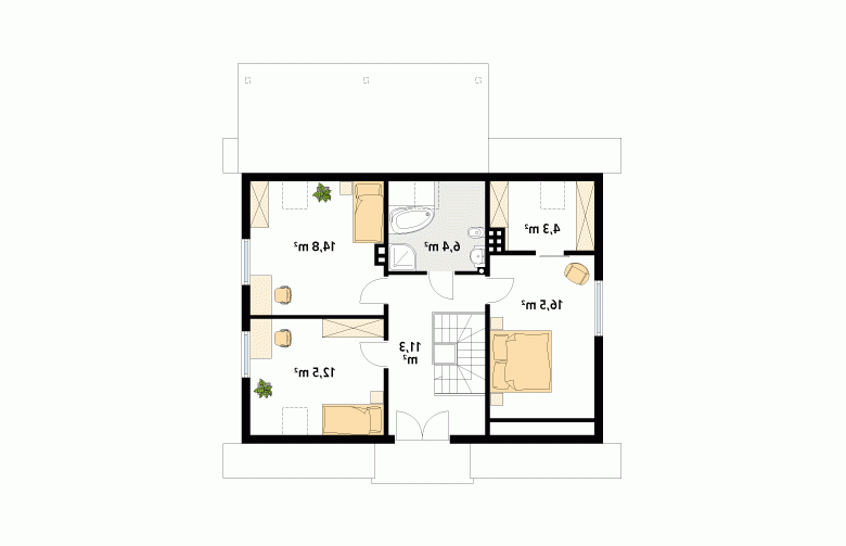 Projekt domu tradycyjnego Arnika 2 dr-T - 