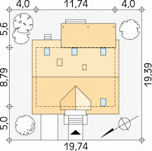 Usytuowanie budynku Arnika 2 dr-T