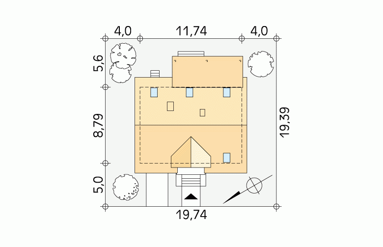 Projekt domu tradycyjnego Arnika 2 dr-T - Usytuowanie