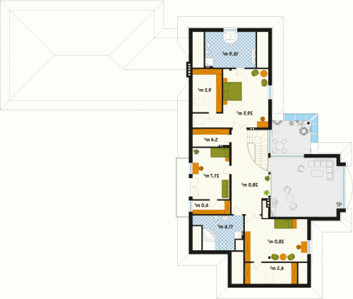 Rzut projektu Cis - wersja lustrzana