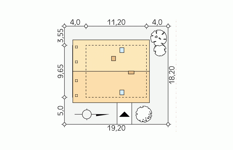 Projekt domu tradycyjnego Indygo 2 - Usytuowanie