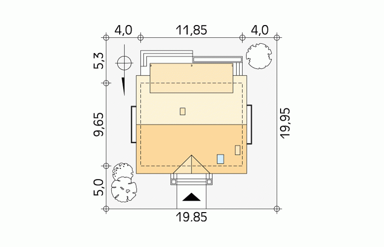 Projekt domu tradycyjnego Lawenda - Usytuowanie