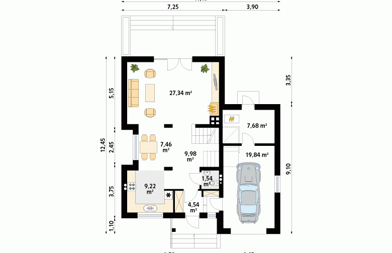 Projekt domu tradycyjnego Piryt 2 - 