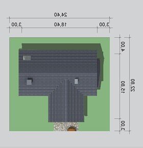 Usytuowanie budynku LK&836 w wersji lustrzanej