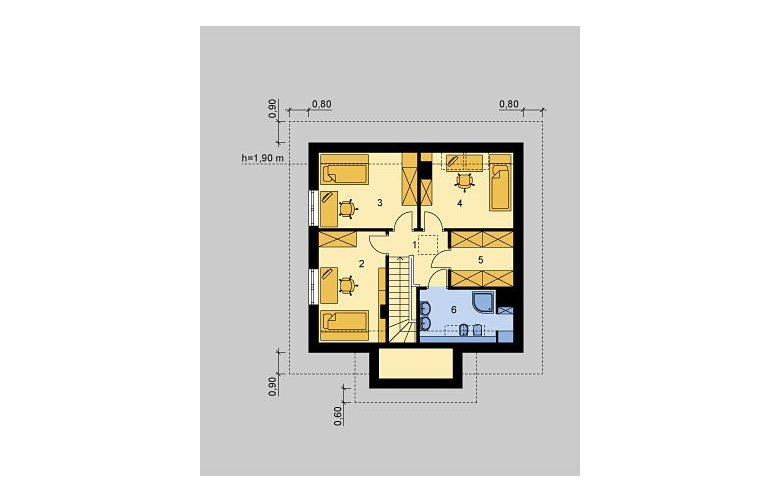 Projekt domu wielorodzinnego LK&831 - poddasze