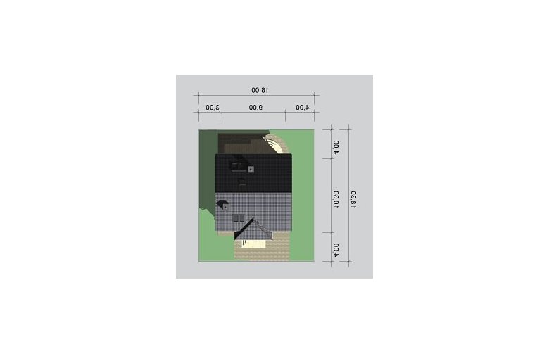 Projekt domu wielorodzinnego LK&831 - Usytuowanie - wersja lustrzana