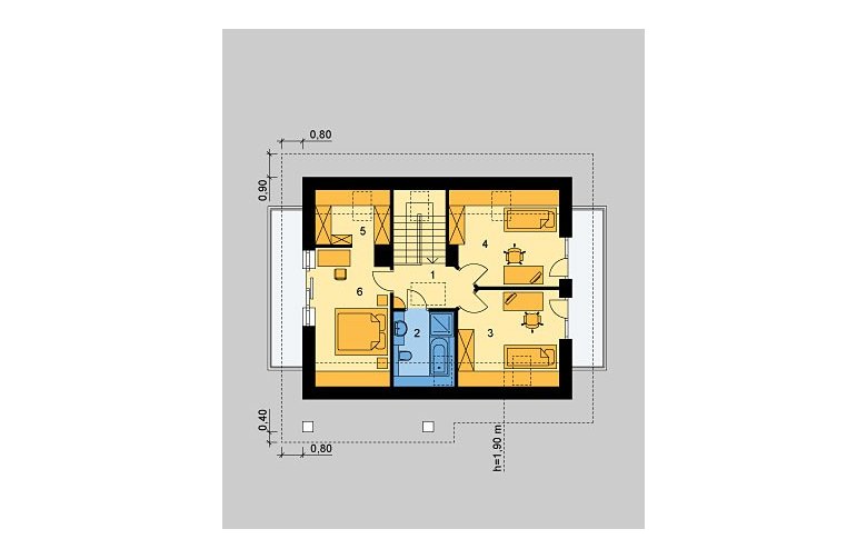 Projekt domu wielorodzinnego LK&815 - poddasze