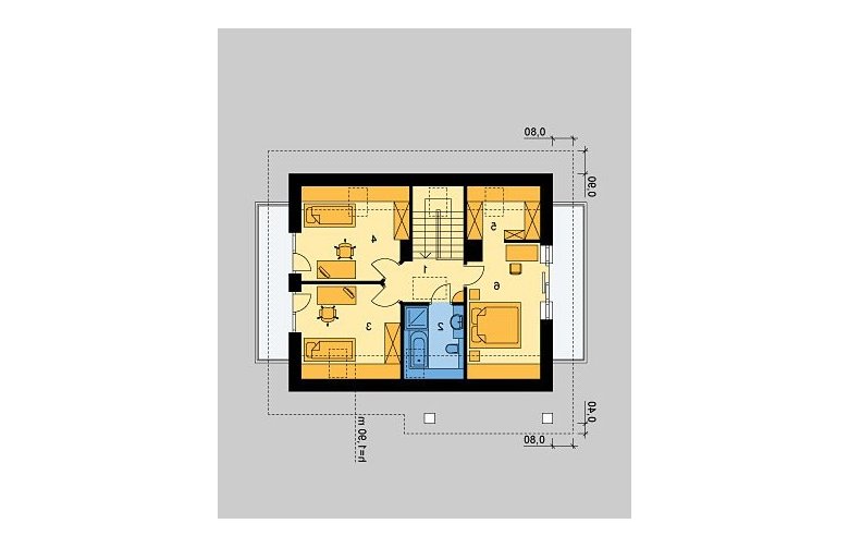 Projekt domu wielorodzinnego LK&815 - poddasze