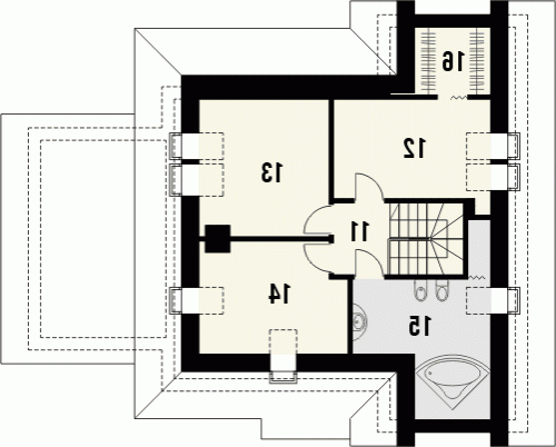 Rzut projektu EPOKA - wersja lustrzana