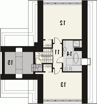 Rzut projektu ORNAMENT - wersja lustrzana