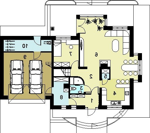 RZUT PARTERU HG-I18C - wersja lustrzana