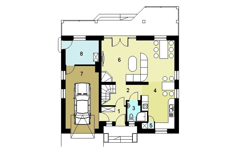 Projekt domu jednorodzinnego HG-C1A - 