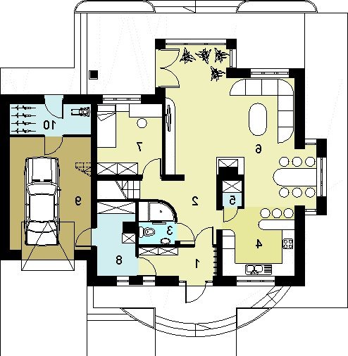 RZUT PARTERU HG-I18A - wersja lustrzana