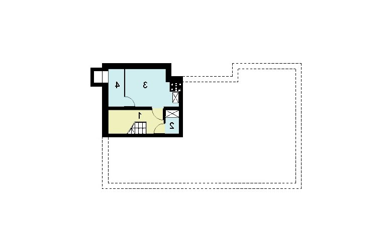 Projekt domu jednorodzinnego HG-I16 - rzut piwnicy