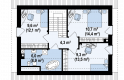 Projekt domu z poddaszem Z210 - rzut poddasza