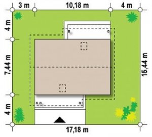 Usytuowanie budynku Z210