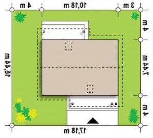 Usytuowanie budynku Z210 w wersji lustrzanej