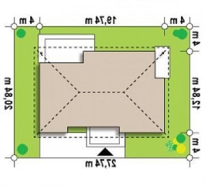 Usytuowanie budynku Z153 w wersji lustrzanej