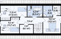 Projekt domu z poddaszem Z232 - rzut poddasza