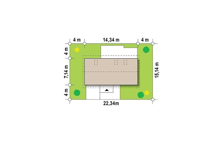 Projekt domu z poddaszem Z232 - Usytuowanie