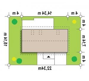 Usytuowanie budynku Z232 w wersji lustrzanej