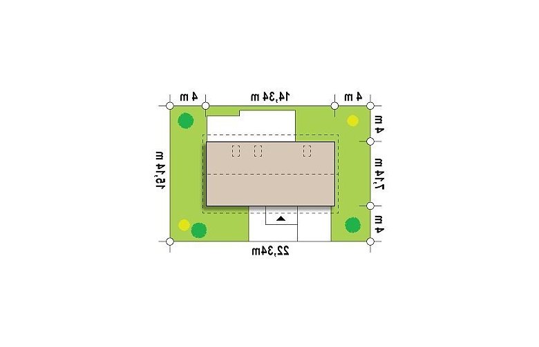 Projekt domu z poddaszem Z232 - Usytuowanie - wersja lustrzana