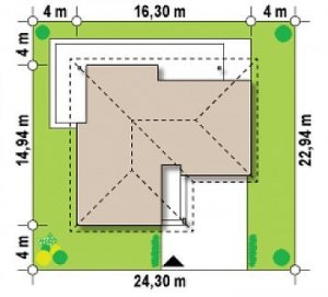 Usytuowanie budynku Z204