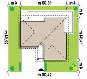 Usytuowanie budynku Z204 w wersji lustrzanej