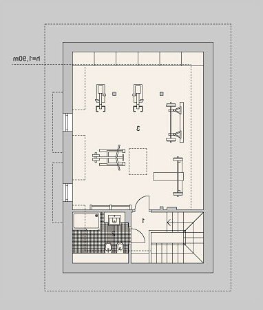 Rzut projektu G52 - wersja lustrzana