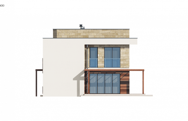 Projekt domu piętrowego Zx114 - elewacja 1
