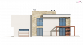 Elewacja projektu Zx114 - 3 - wersja lustrzana
