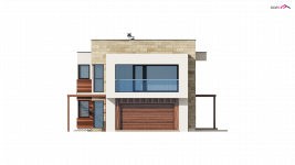 Elewacja projektu Zx114 - 4 - wersja lustrzana
